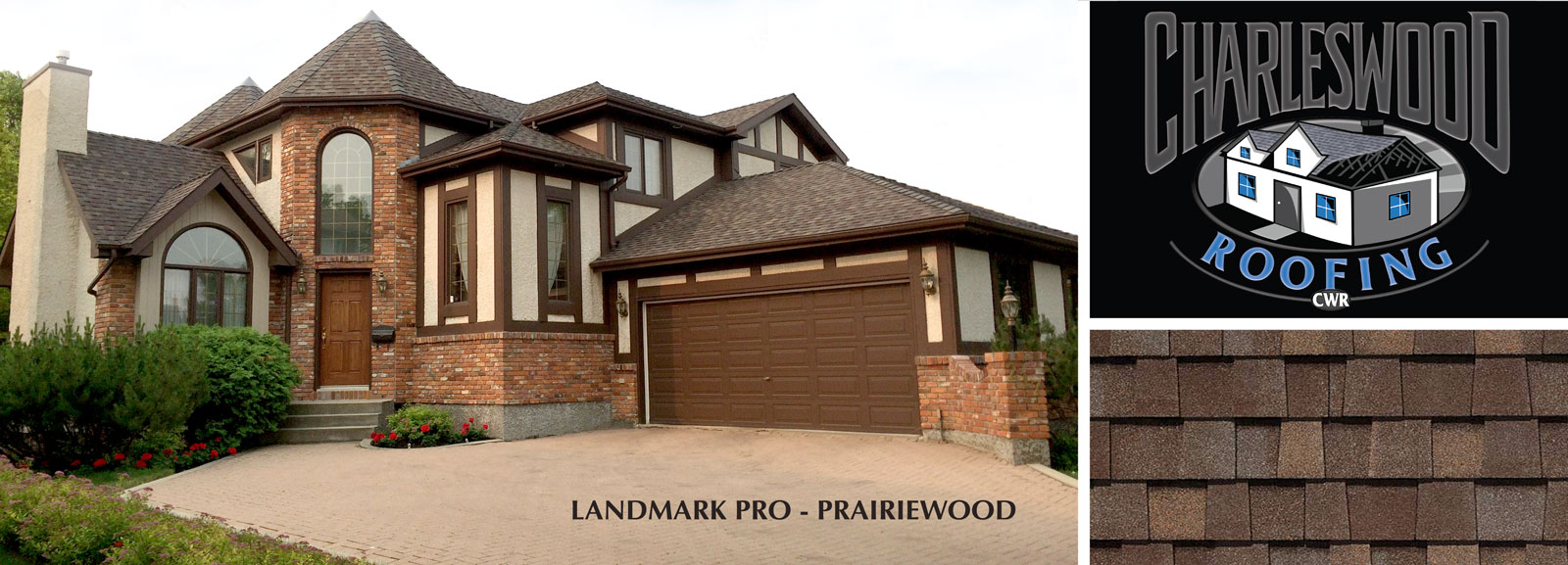 Beautiful Winnipeg home with Landmark Pro Prairiewood shingles installed by Charleswood Roofing