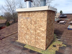 Chimney flashing and sealing repair work