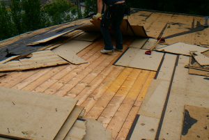 River Heights project roof membrane installation