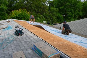 River Heights project decking installation