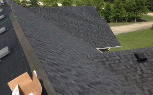 St. Andrews project new shingle installation from above